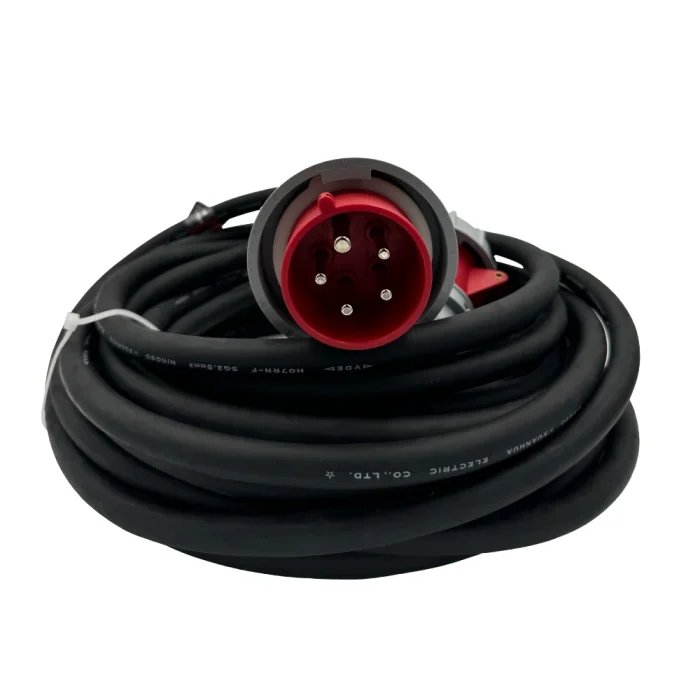 415V Rubber Extension Lead 10m 2.5mm 32A 5Core Plug and Coupler