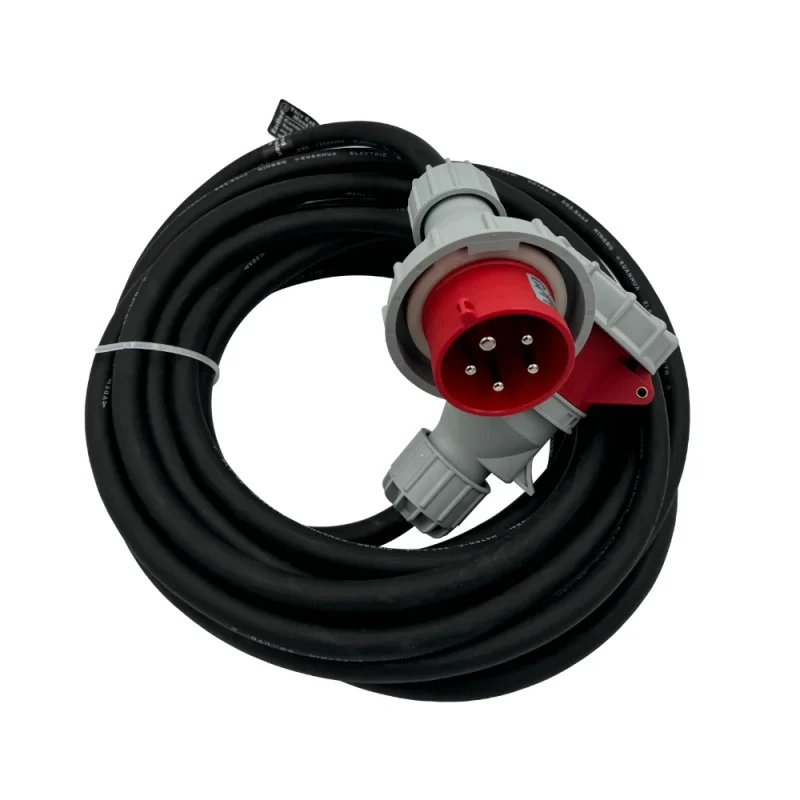 415V Rubber Extension Lead 10m 2.5mm 16A 5Core Plug and Coupler