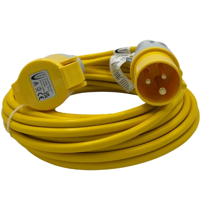 110V Extension Lead 14m 1.5mm with 16A Plug and 16A Coupler