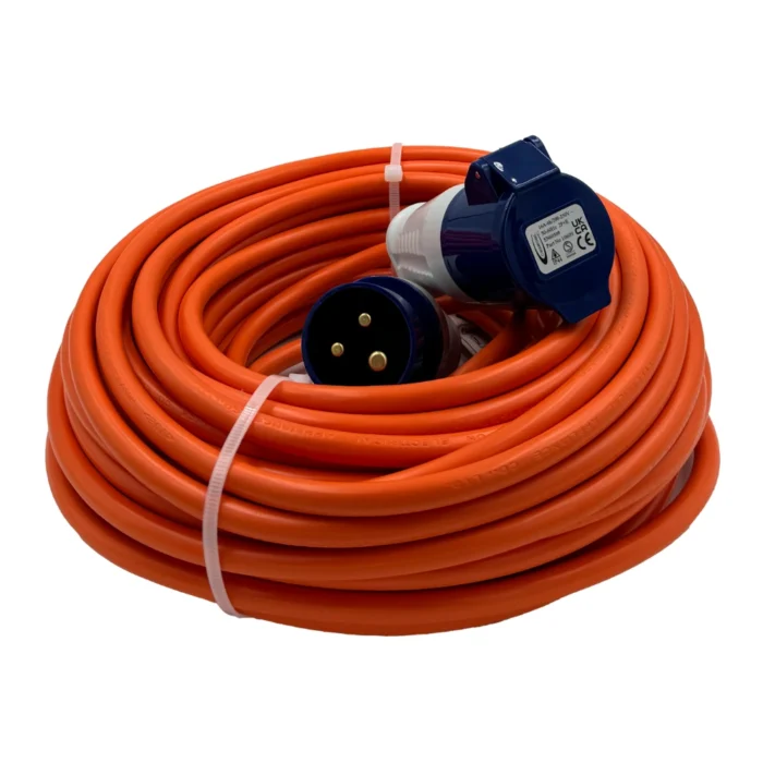 10m 2.5mm 16amp Plug 240v Caravan Orange Extension Lead