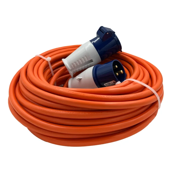 25m 2.5mm 16amp Plug 240v Caravan Orange Extension Lead